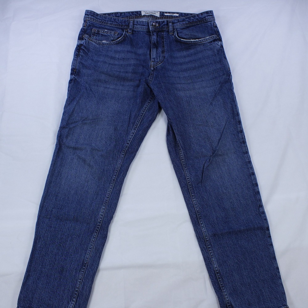 Pull & Bear Men's Jeans - Medium Blue - Tapered‎ - Size 32